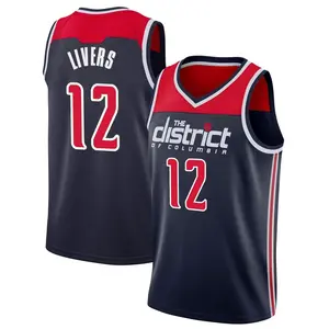 Men's Isaiah Livers Washington Wizards Nike Swingman Navy 2019/20 Jersey - Statement Edition