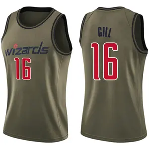 Women's Anthony Gill Washington Wizards Nike Swingman Green Salute to Service Jersey