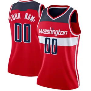 Women's Custom Washington Wizards Nike Swingman Red Jersey - Icon Edition