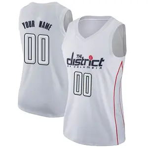 Women's Custom Washington Wizards Nike Swingman White Jersey - City Edition